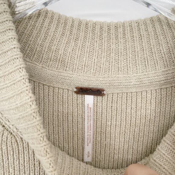 Free People Oversized Chunky Knit Sweater Vest Tank Sleeveless Small Women’s - Picture 2 of 8